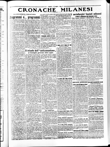 L'Unità : quotidiano degli operai e dei contadini